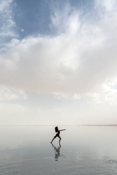 istock Ballerina dancing on the lake 1263373811