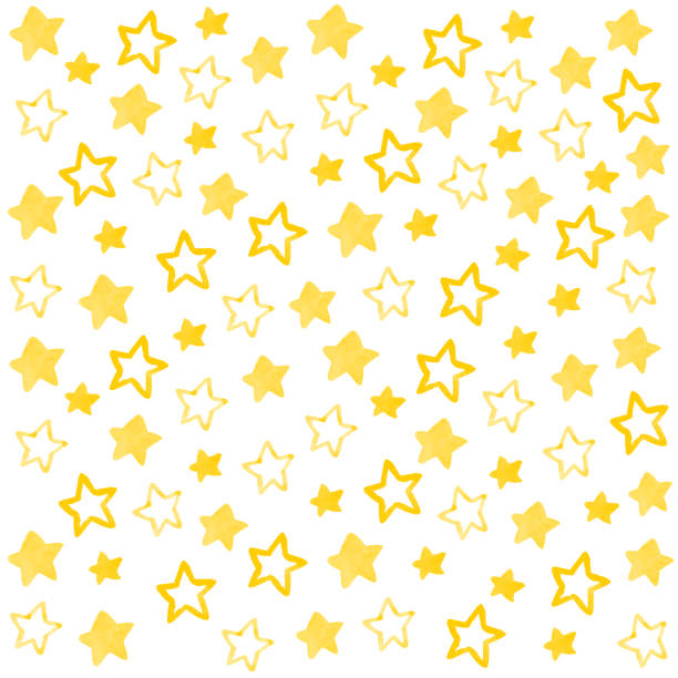 akwarela design materiały błyszczące star - star pattern stock illustrations