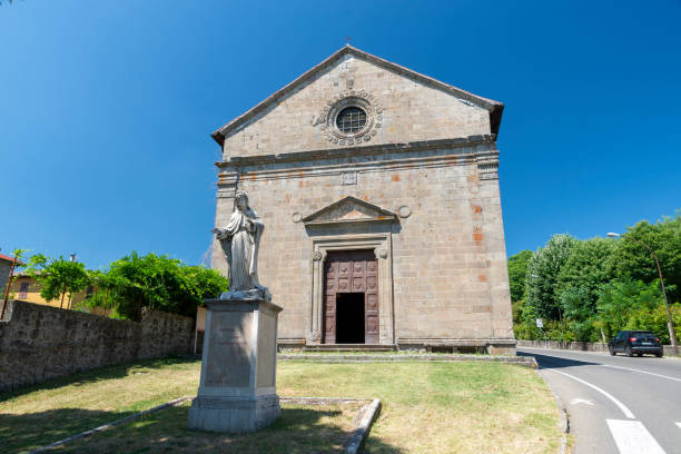 church in the country of abadia san salvatore abadia san salvatore,italy august 01 2020:church in the country of abadia san salvatore arcidosso tuscany italy stock pictures, royalty-free photos & images