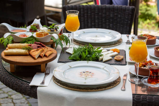 istock luxury breakfast in the garden 1263377260