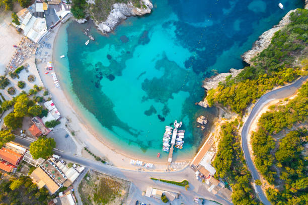 istock Paleokastritsa bay on Corfu island, Greece 1263407510