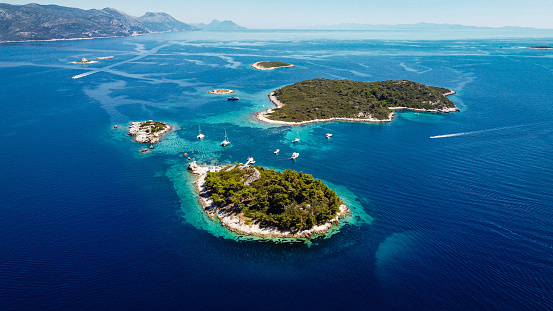 Stunning view of small islands in Adriatic sea