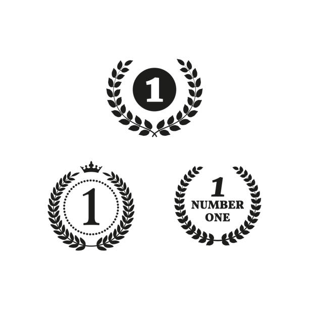 Set of laurel wreaths on white background. Set of laurel wreaths on white background. Vector Illustration celebrity endorsements stock illustrations