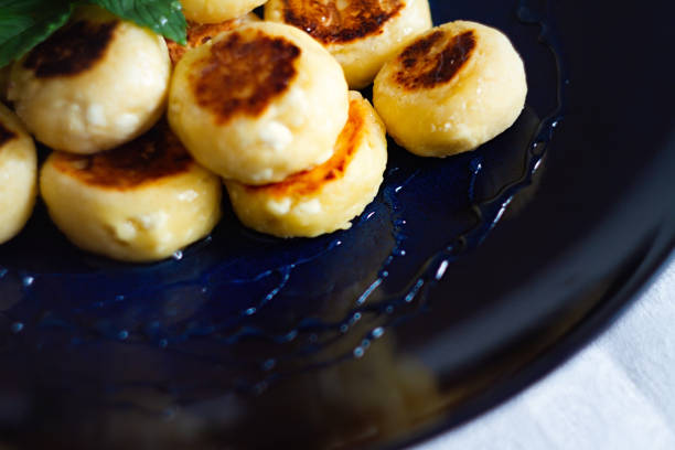 istock small pancakes with caramel and mint  leaf 1263412856