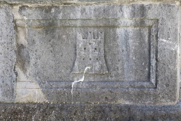 istock image of a tower on an ancient stone wall 1263413549