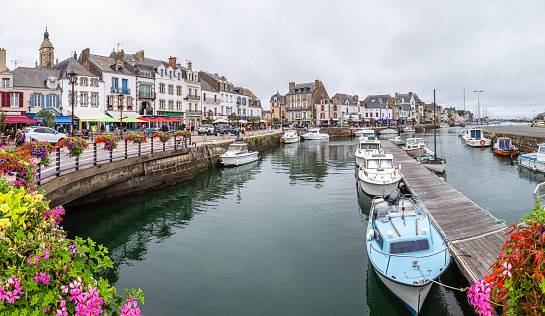 St.Ives harbor on a bright sunny summer day