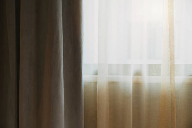 istock soft brown curtain with morning light from window bedroom interior background home beautiful ideas concept 1263419652