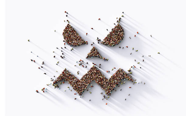 istock Human Crowd Forming Jack O' Lantern Symbol on White Background 1263428415