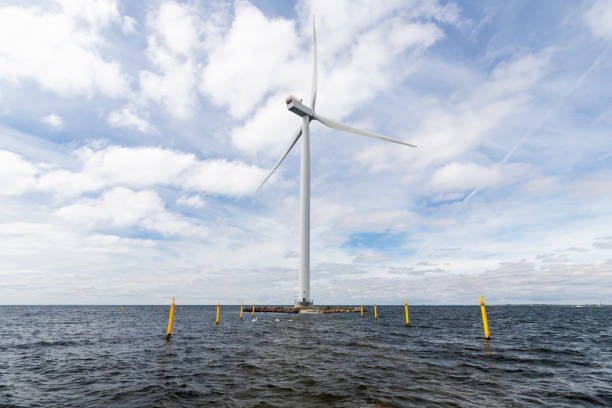 istock Offshore wind turbine in Denmark. Alternative energy. 1263431771