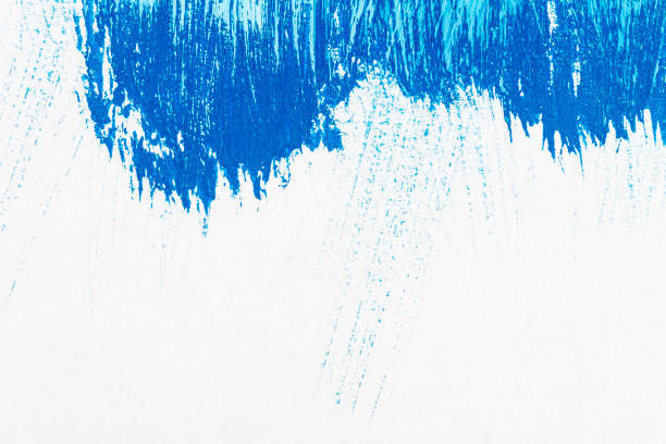 istock Abstract brushed blue acrylic arts background 1263433429