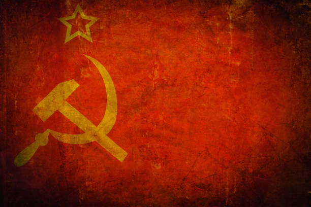 USSR flag Flag of the Union of Soviet Socialist Republics. Grunged version. socialist symbol stock pictures, royalty-free photos & images
