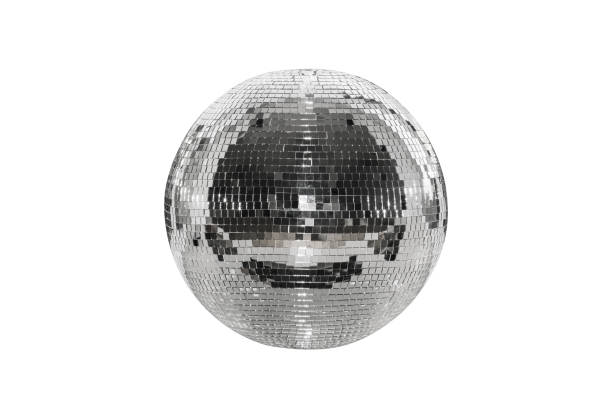 istock Disco ball isolated on a white background. A spherical object with a mirror surface. Mirror ball. Concept of a night club party, club life. 1263438008