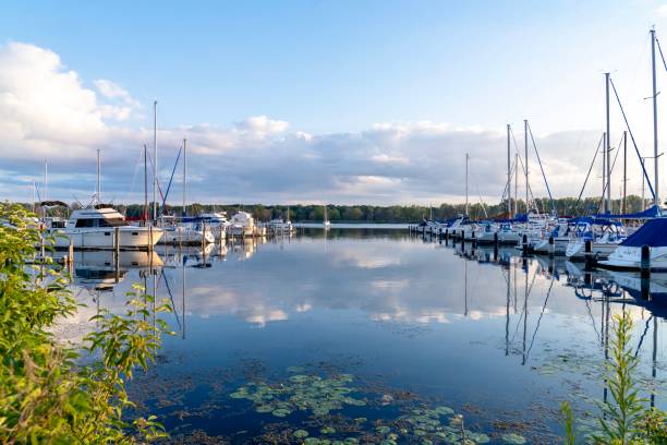 A new day dawns ... morning view at the Presque Isle Marina on Lake Erie