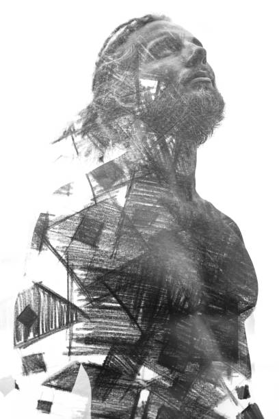 istock Paintography. A portrait combined with a painting 1263441364