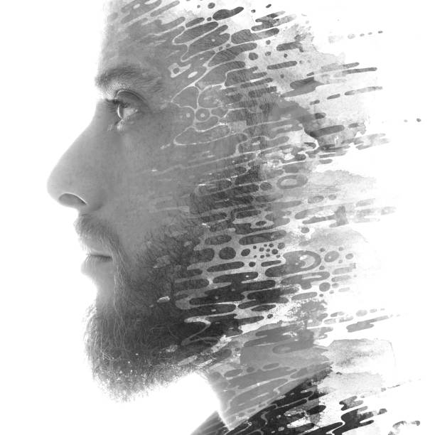 istock Paintography. A portrait combined with a painting 1263441873