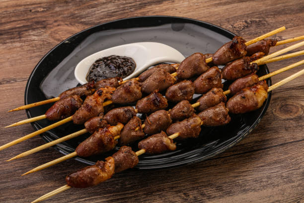 istock Asian cuisine - chicken hearts skewer 1263442049