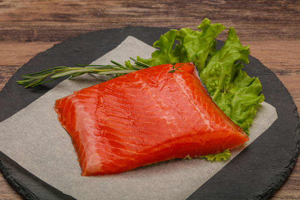 istock Salmon piece steak served rosemary 1263442388