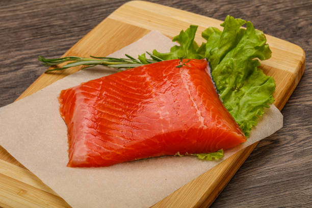 istock Salmon piece steak served rosemary 1263442977