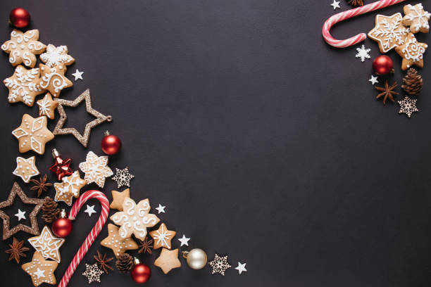 istock Christmas background, greeting card mockup 1263444061