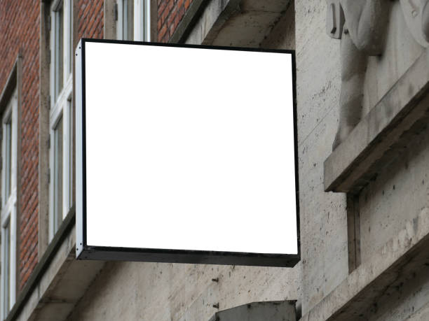 istock Blank square signboard on the wall Copenhagen 1263449424