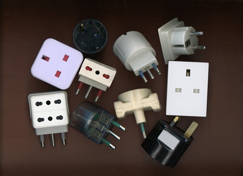 Many British and European adapter plugs and sockets