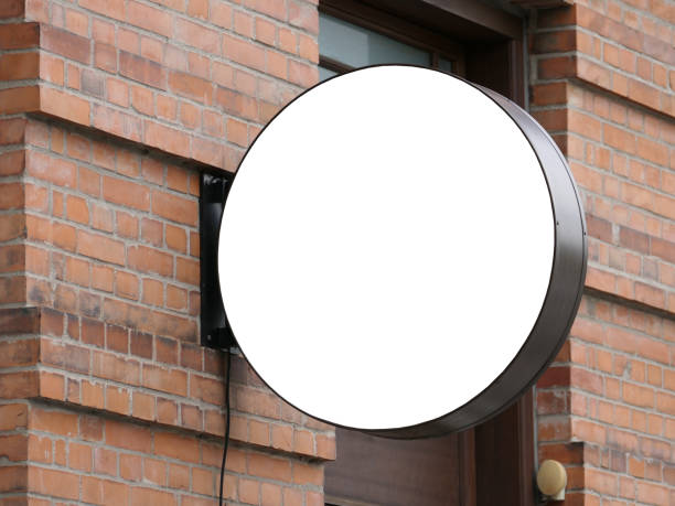istock Blank round signboard on the wall Copenhagen 1263450366