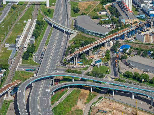 istock Aerial view of Moscow from skyscraper. 1263450517