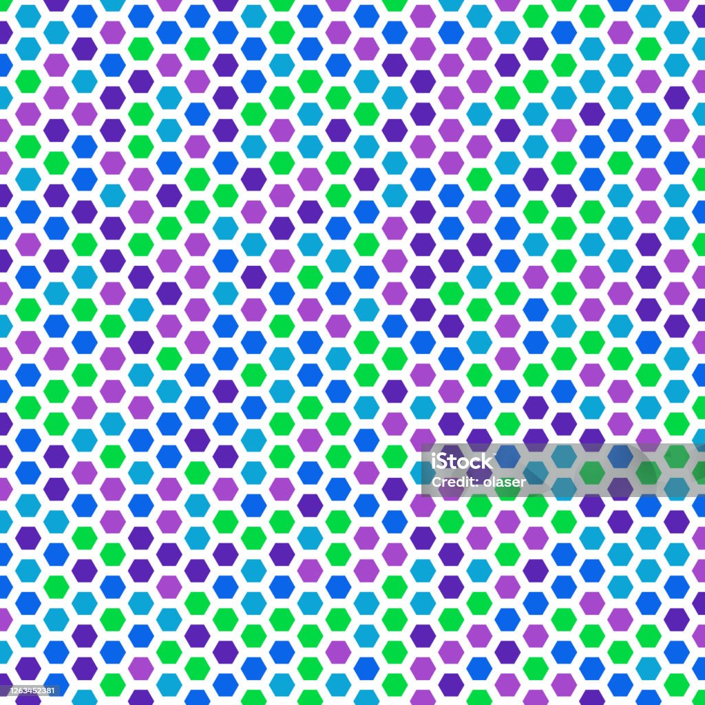 Hình Lục Giác Đều Nhau Với Màu Sắc Ngẫu Nhiên Từ Bộ Năm Nền Trắng ...