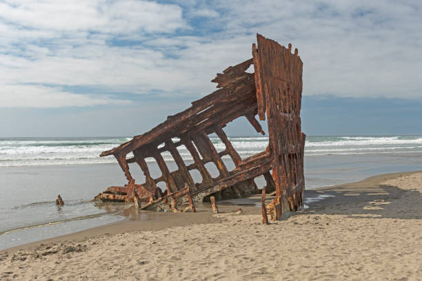 istock Rusted Skeleton of a Shipwreck 1263452599
