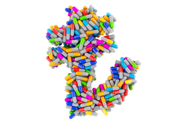 istock Lira symbol from colored capsules. 3D rendering isolated on white background 1263452785
