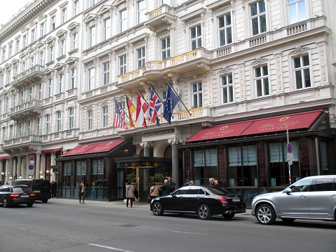 Café and Hotel Sacher Wien. They are two beautiful places with a lot of history in Vienna. With an elegant atmosphere, very typical Viennese.