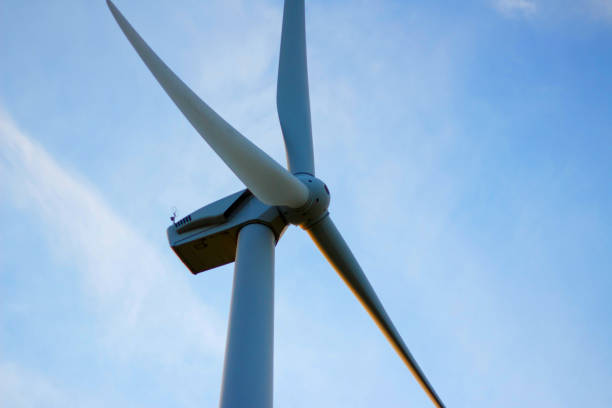 istock Wind power station close-up against the sky 1263454414
