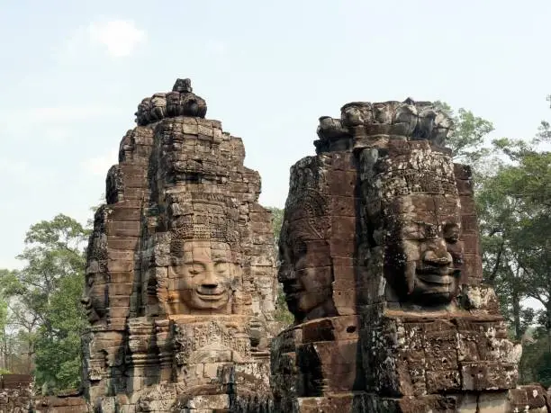 BayonTemple, Siem Reap Province, Angkor's Temple Complex Site listed as World Heritage by Unesco in 1192, built by King Jayavarman VII between XIIth and XIIIth Century, Cambodia