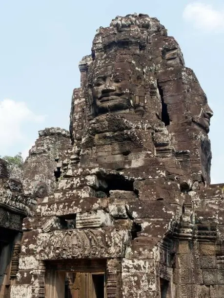 BayonTemple, Siem Reap Province, Angkor's Temple Complex Site listed as World Heritage by Unesco in 1192, built by King Jayavarman VII between XIIth and XIIIth Century, Cambodia