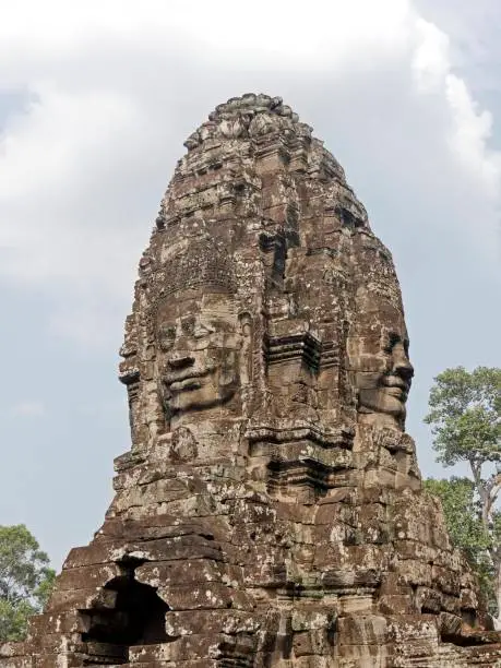 BayonTemple, Siem Reap Province, Angkor's Temple Complex Site listed as World Heritage by Unesco in 1192, built by King Jayavarman VII between XIIth and XIIIth Century, Cambodia