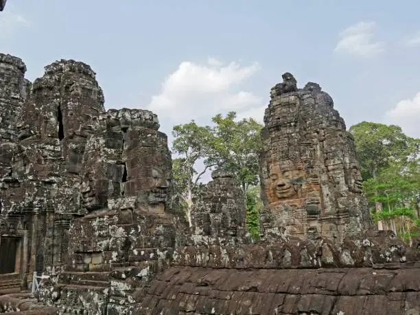 BayonTemple, Siem Reap Province, Angkor's Temple Complex Site listed as World Heritage by Unesco in 1192, built by King Jayavarman VII between XIIth and XIIIth Century, Cambodia