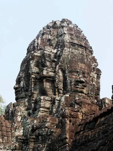 BayonTemple, Siem Reap Province, Angkor's Temple Complex Site listed as World Heritage by Unesco in 1192, built by King Jayavarman VII between XIIth and XIIIth Century, Cambodia