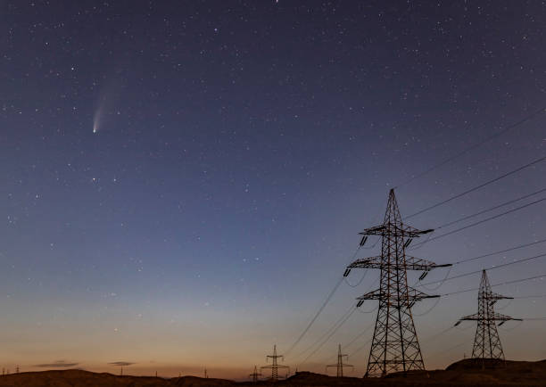 istock Comet C / 2020 F3 (NEOWISE) flying over Gobustan. Azerbaijan 1263460631