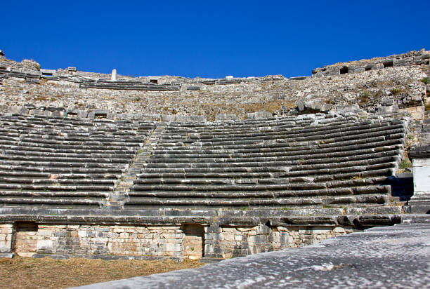 miletus ancient city and theatre en turquie - urban scene china city horizontal photos et images de collection