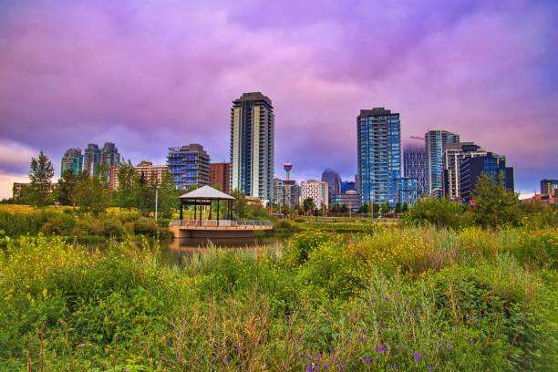 istock Moody Clouds Over A Downtown Calgary Park 1263467046