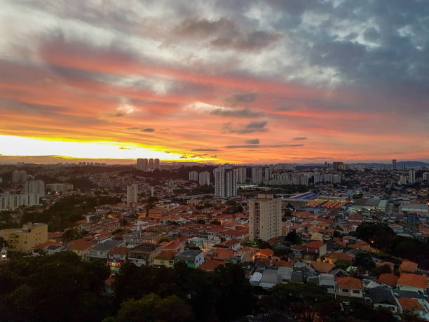 istock Fiery Sunset with Orange, Yellow and blue sky 04 1263472407