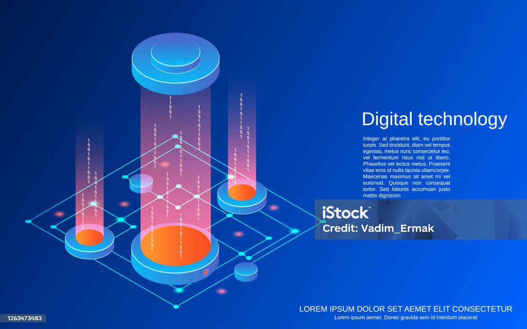 Digital Technology Vector Concept Stock Illustration - Download Image ...