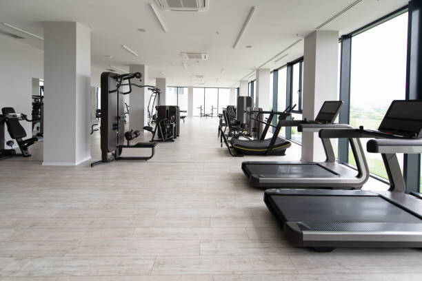istock Exercise Machines In A Modern Gym 1263476535