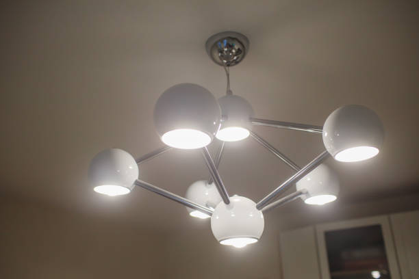 istock six shoulder ceiling chandelier above the ceiling. 1263476939