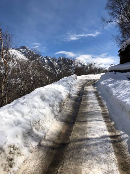 istock Snowy Mountain Road, Kazbegi, Georga 1263479913