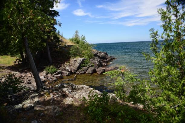 istock Copper Harbor, MI, Eagle Harbor, Great views- Wonderful rocks 1263484144