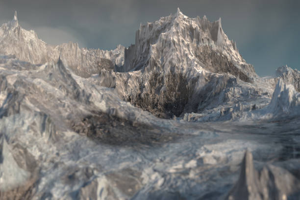 istock Magical peak with misty fog, 3d rendering. 1263484794
