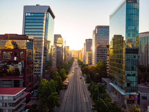 istock Apoquindo avenue in Santiago, Chile 1263488181