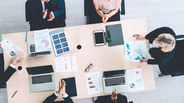 istock Business people group meeting shot from top view 1263490139