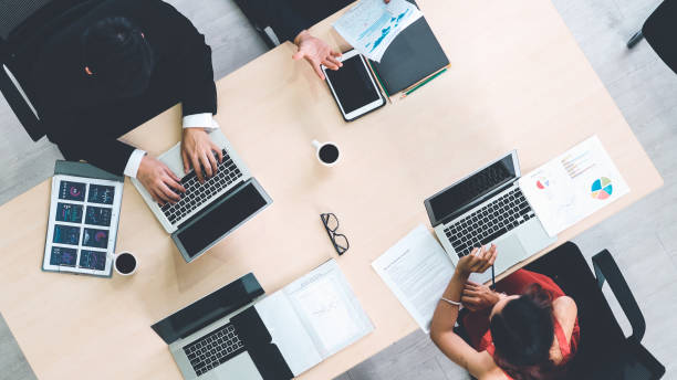 istock Business people group meeting shot from top view 1263490208